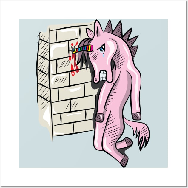 Sick Unicorn Wall Art by martinussumbaji